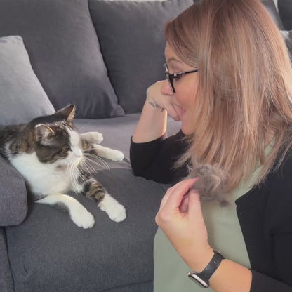 Video: Katzenhaare vom Sofa entfernen mit dem Fellstopp Tierhaarentferner